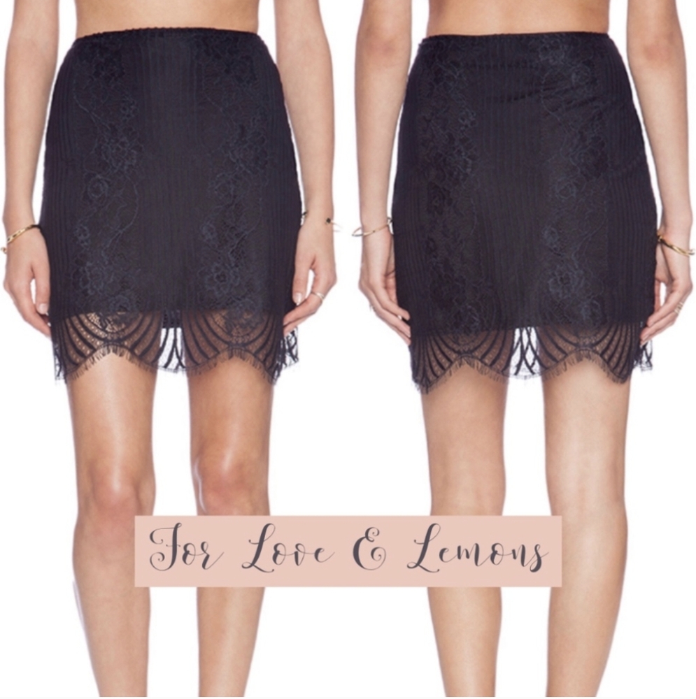Forβ love & lemons Lolo black lace mini size sm